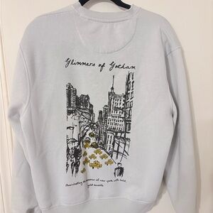Glimmers of Gotham Cityscape Sweater - Light Gray